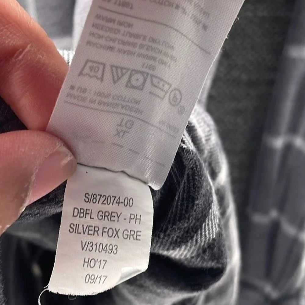 Banana Republic Flannel Shirt‎ Gray XL